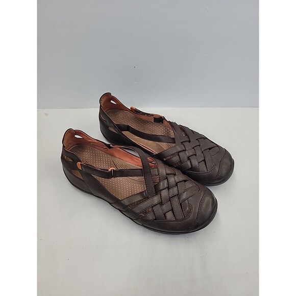Baretraps Women's Shoes Size 9.5M Slip-On Flat Farrell Brown‎ Sandals Adjustable - Picture 1 of 10